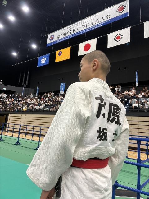 全国中学校柔道大会に挑む茂原選手