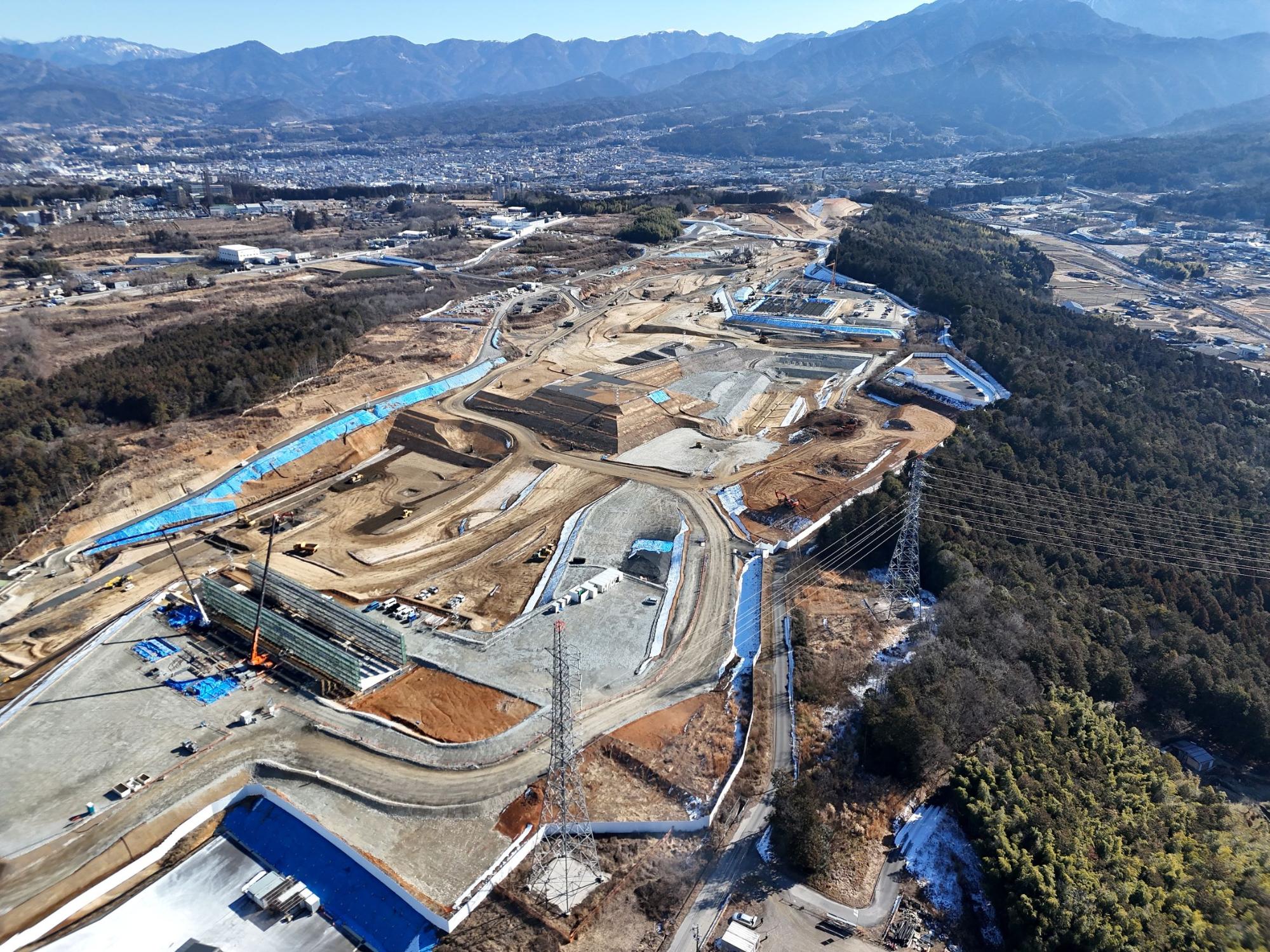 令和8年2月時点の中部総合車両基地の工事状況