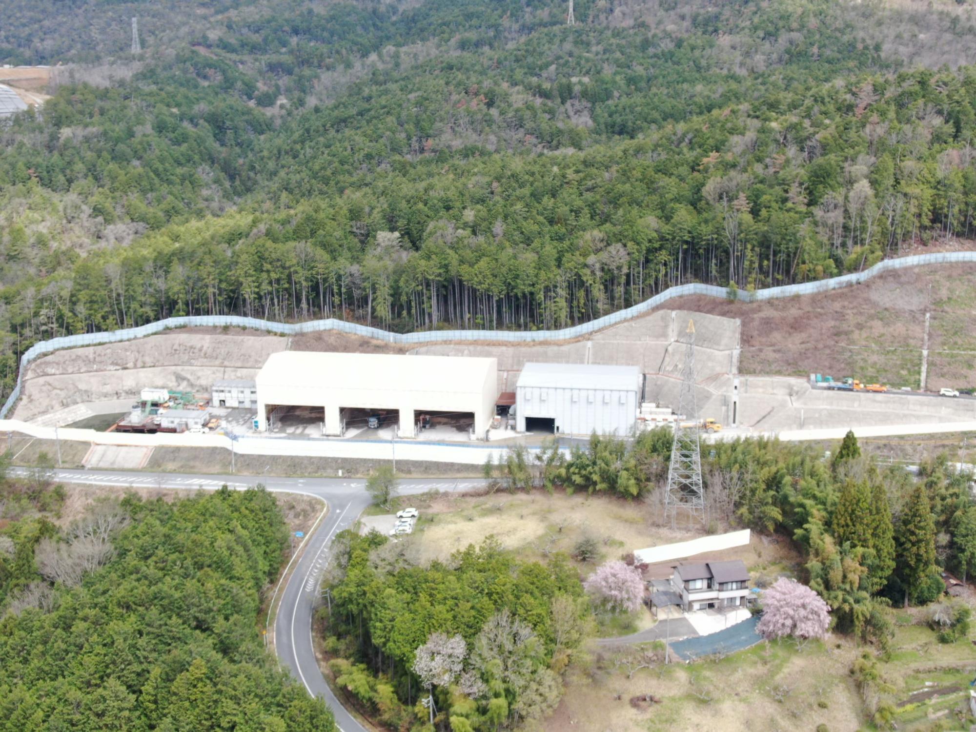 令和7年4月時点の瀬戸非常口の工事状況