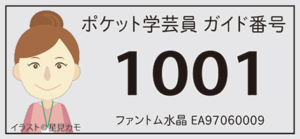 「ポケット学芸員」ガイド番号表示ラベル