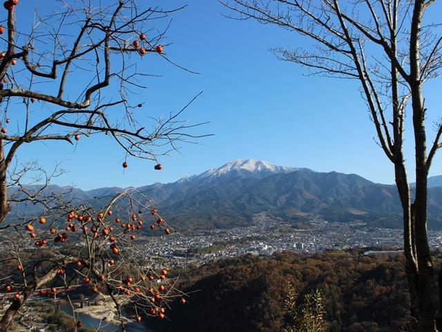 苗木城本丸より晩秋の恵那山を望む