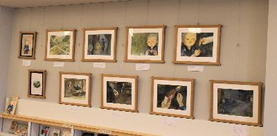 本間希代子原画展の様子