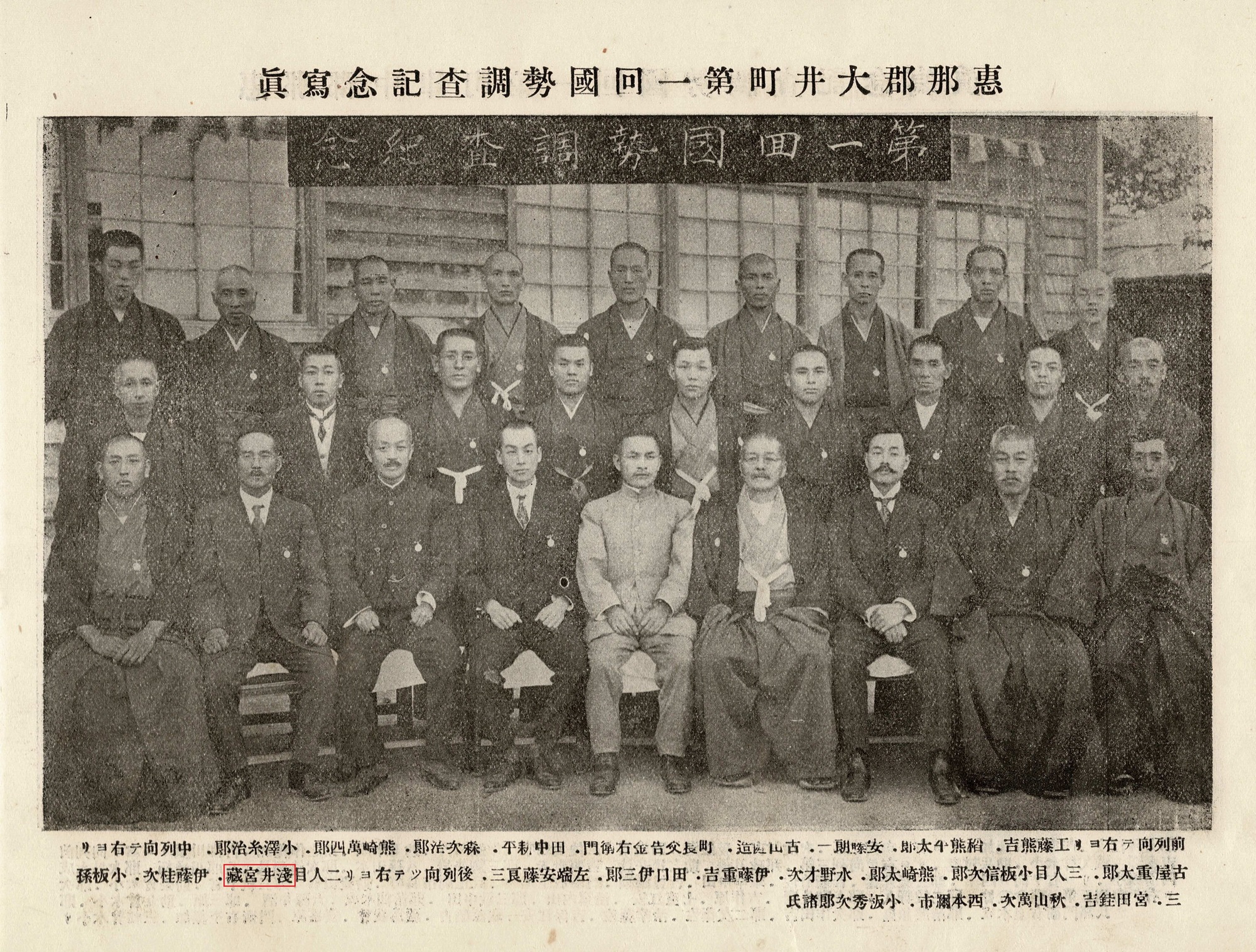 第1回 国勢調査記念録 大井