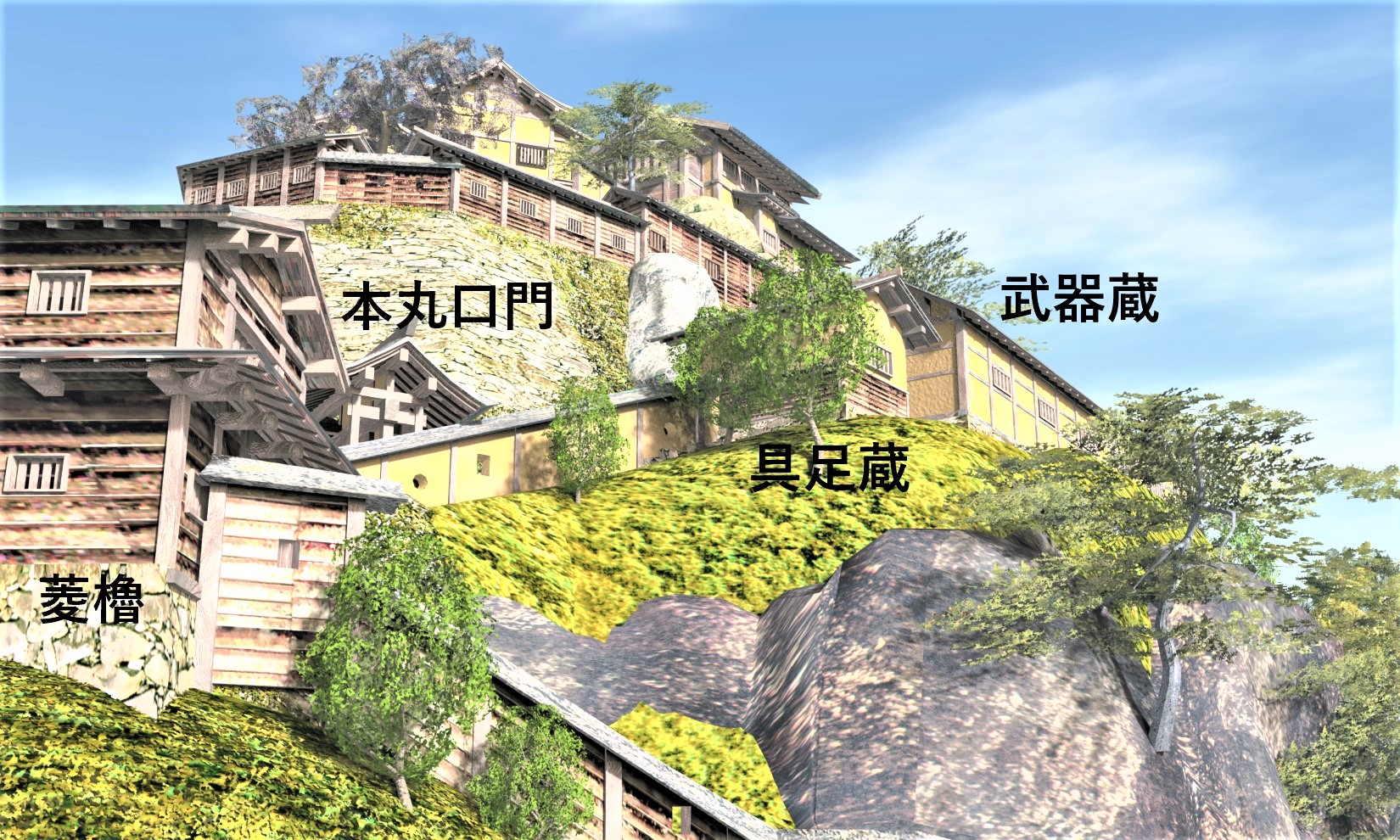 本丸口門付近CG浅野孝司