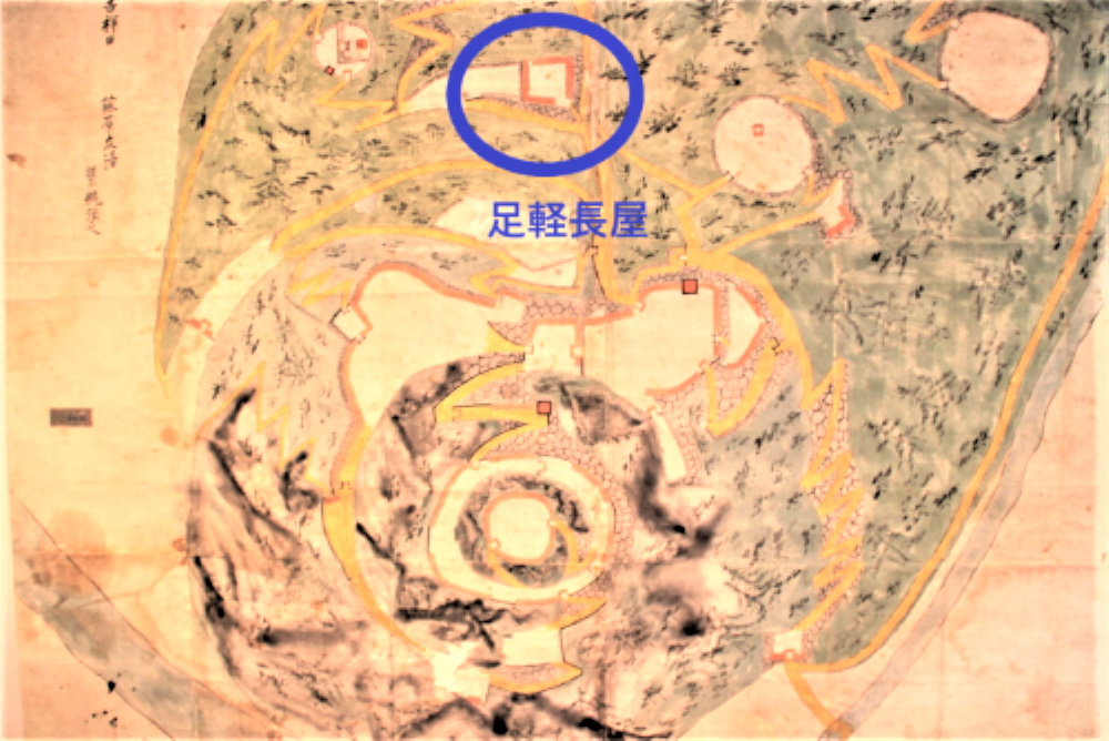 苗木城縄張図 宝暦10（1760）年