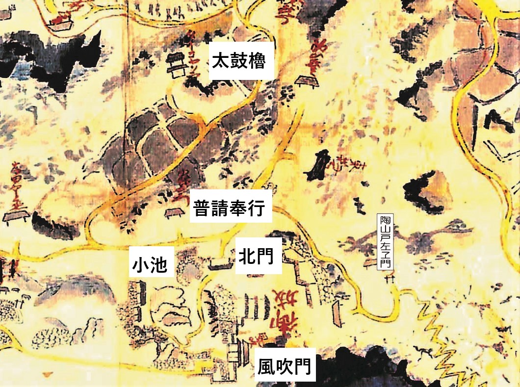 苗木城下絵図 北の門絵図