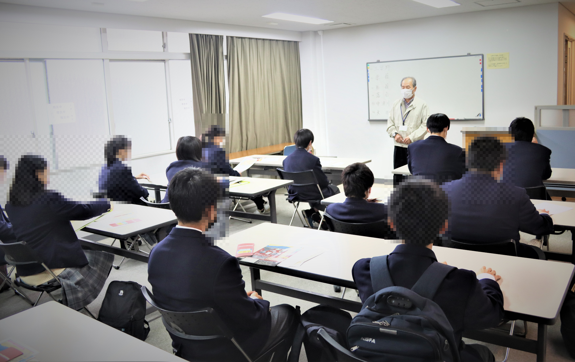 蘇南高等学校1年ミニ研修旅行 中山道について講義